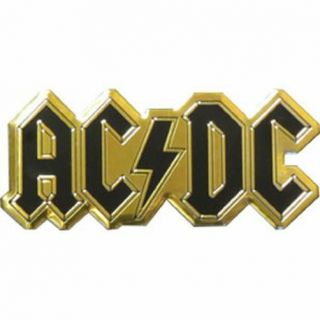 Ac/dc Logo - Metal Sticker 3.  5 X 1.  5 - - Car Decal 7619
