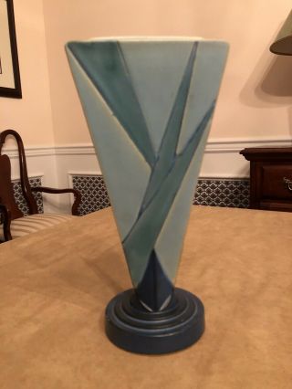 Roseville Pottery Futura Vase 388 - 9 Frank Ferrell Design Circa 1924