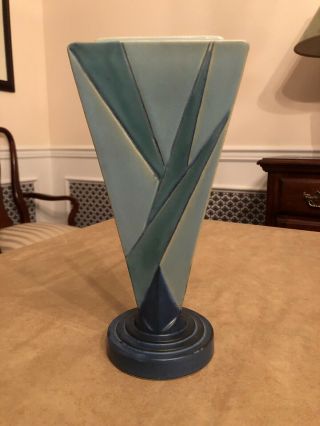 Roseville Pottery Futura Vase 388 - 9 Frank Ferrell Design circa 1924 3
