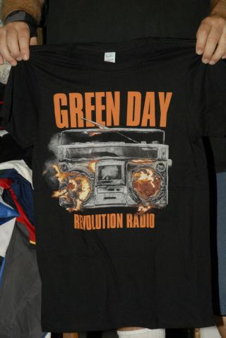 Green Day Revolution Radio Tour T Shirt Small - Billie Joe Armstrong Sf Bay