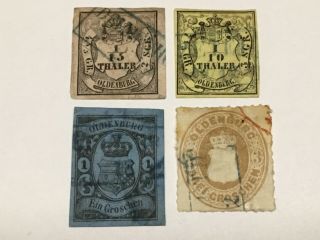 Old Stamps Oldenburg X 4