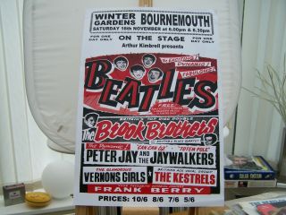 The Beatles,  Bournemouth Uk Concert Poster 1963.