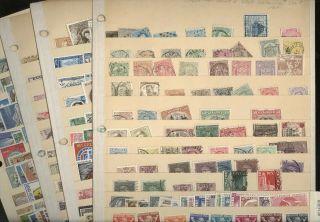 Belgium,  Greece,  Assortment Of Stamps In 4 Stock Pages