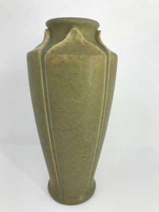 Rookwood Pottery 9.  5 " Vase Carved,  Matte Green Finish,  1912