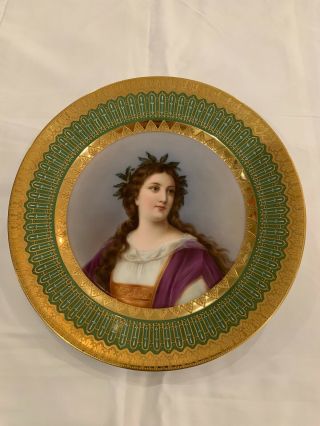 Royal Vienna Porcelain Hand - Painted Plate,  Signed Wagner - Gorgeous