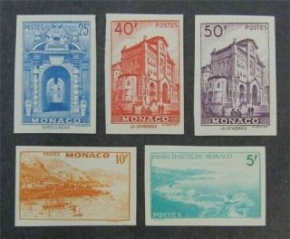 Nystamps French Monaco Stamp 228 - 232 Og Nh Imperf