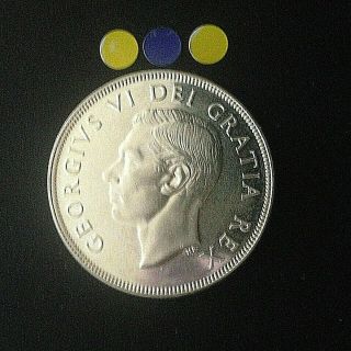 Unc 1951 King George Vi Canada Silver Dollar Ch/gem Bu