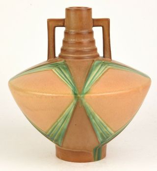 Roseville Pottery Futura Vase Shape Number 409 - 9  Football Urn "