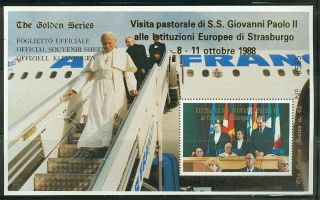 Vatican City Pope John Paul Ii 1988 Visit To France 7 Covers & 1 S/s