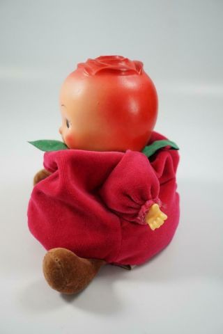 Vtg Small Small World Fruit Babies ROSE FLOWER Bean Bag Plush Doll Kitsch Rare 2
