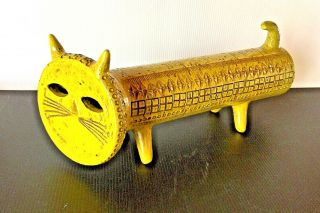 Aldo Londi Yellow Cat Rare Limited Edition 136/349 Bitossi Made In Italy