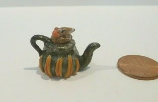 S.  M.  Miniature Tea Pot With Mouse Lid