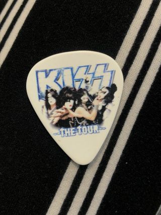 Kiss The Tour Rare Band Icon Guitar Pick Signed Gene Simmons Rock Bass Demon