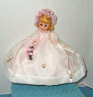 Madame Alexander 10 " Doll " Flower Girl " In Pink Dotted Swiss Dress 1122 Box