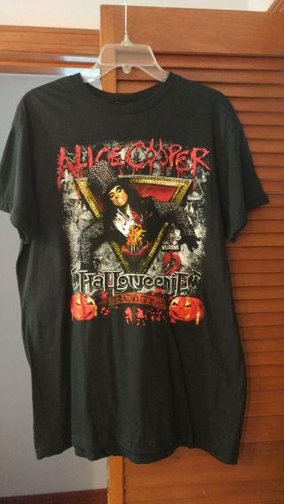 2013 Alice Cooper Tour Shirt Heavy Metal Adult,  Size L Halloween Roast