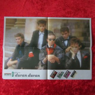 Duran Duran - Rare Sony Tapes 1982 Fold Out Poster (near) (59cm X 42cm)