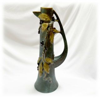 Kunstkeramik Paul Dachsel 18 X 6  Ewer Art Nouveau Amphora Austria C1906