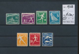 Lm34967 Netherlands 1928 Sports Olympics Fine Lot Mnh Cv 130 Eur