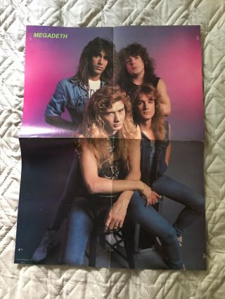 Megadeth / Anthrax - 4 Page Double Sided Poster Vintage