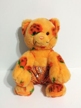 Build - A - Bear Bab Orange Pumpkin Jack O Lantern Halloween Cat Plush,  Boo Shorts