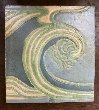 Grueby Pottery Wave Tile