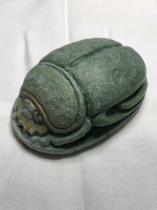 Grueby Faience Co Boston Scarab Pottery Paperweight