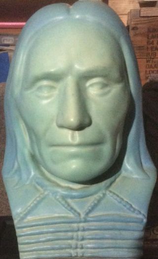 Van Briggle Art Pottery Red Cloud,  Sioux Chief Native American Indian Sculpture