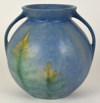 Roseville Pottery Blue Windsor Vase Shape Number 551 - 7 "