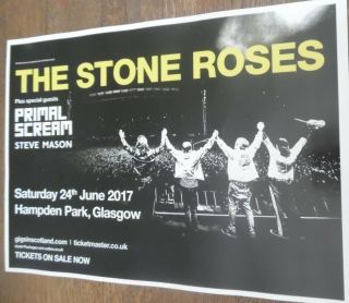 The Stone Roses - live music show June 2017 promotional tour concert gig poster 2