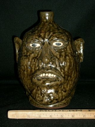 Last Chance - Lanier Meaders 10” Ugly Face Jug Southern Face Pottery