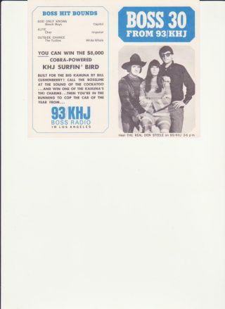 Khj - Los Angeles,  Ca - Top 40 Radio Station Music Survey - July 6,  1966