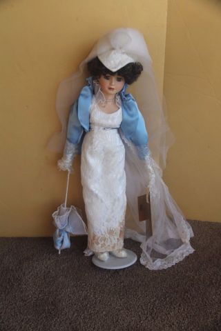 Seymour Mann Connoisseur Southern Belle Doll Porcelain 21 " Victorian Hat