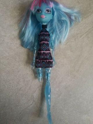 Monster High Create A Monster Blue Ice Girl Doll Cam Mattel Missing Right Leg