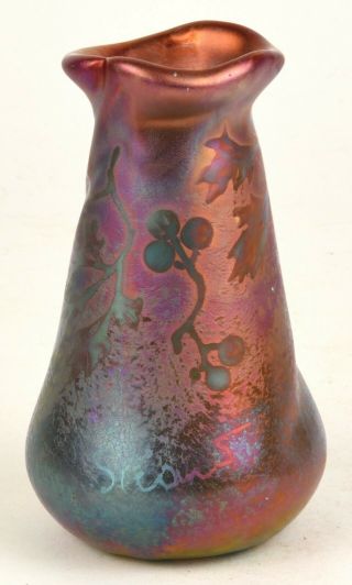 Weller Pottery Sicard 5 " Tall Twist Vase Floral Decoration