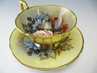 Aynsley Cup & Saucer J A Bailey Cabbage Rose