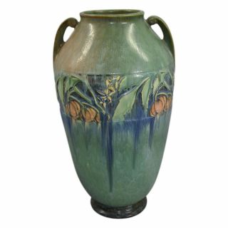 Roseville Pottery Baneda Green Floor Vase 600 - 15