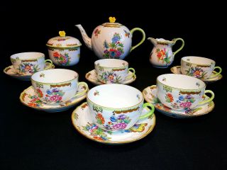 Herend Queen Victoria Vbo Tea Set For 6 Person