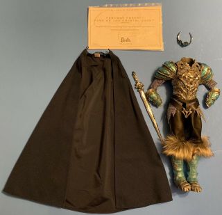 Faraway Forest King Of The Crystal Cave Ken Barbie Doll Outfit Armor Sword Cape,