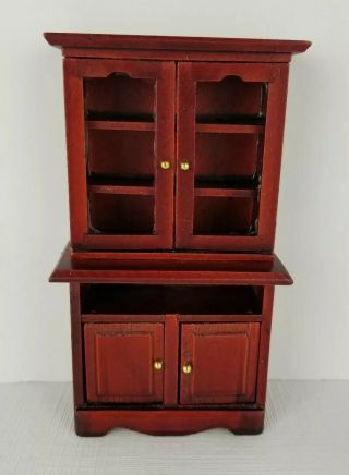 Victorian Dollhouse Furniture Wooden Dining Room China Cabinet 1:12 Melissa Doug
