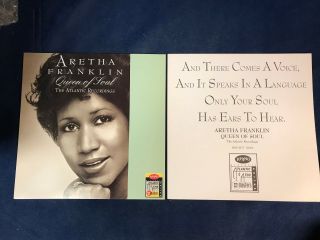 Aretha Franklin Queen Of Soul Atlantic Recordings 12 " X12 " Poster Flat