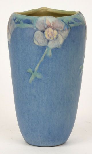 Newcomb College 7 " Tall Vase With Roses Sadie Irvine Dated 1923