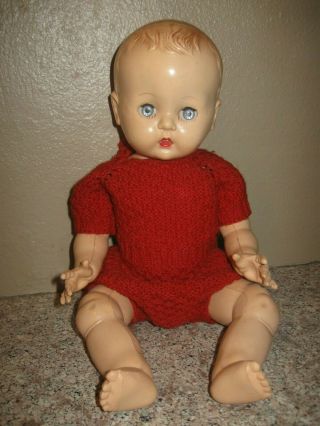 Vintage Rosebud Baby Doll - Hard Plastic - Made In England 1950s