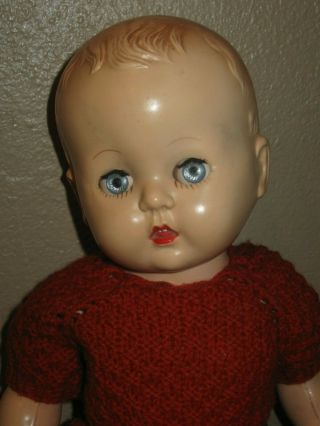 Vintage Rosebud Baby Doll - Hard Plastic - Made in England 1950s 2