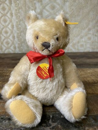 Vintage Style Steiff Mohair Teddy Bear Fully Jointed With Glass Eyes 0201/26