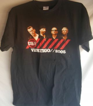 U2 Vertigo 2005 Tour Black Shirt Top Adult Medium