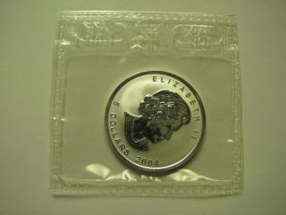 2004 SP $5 1oz.  9999 Silver Maple Leaf SML Zodiac 7 - Libra Privy Mark Canada 3