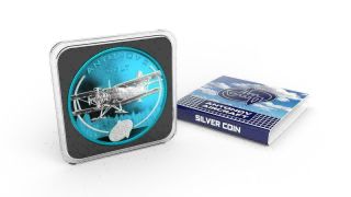 Cook Isl.  2008 1$ Antonov Aircraft Space Blue Edition - AN - 2 1 Oz Silver Coin 3