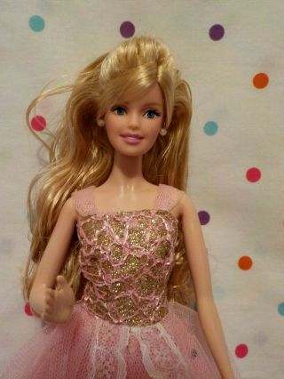 Gorgeous Model Muse Barbie Doll,  Blonde Hair,  Pretty Pink Dress,  Shoes,  Mattel,  Excd