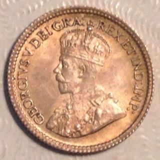 - Canada 1917 George V Five 5 Cents Uncirculated Unc