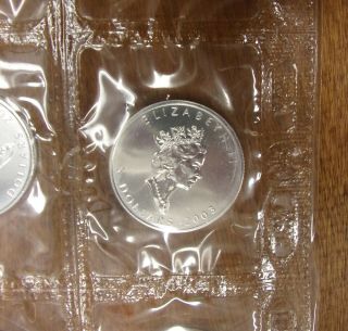 2003 Canada $5 Silver Maple Leaf 1oz.  9999 Silver Better Date - Ogp